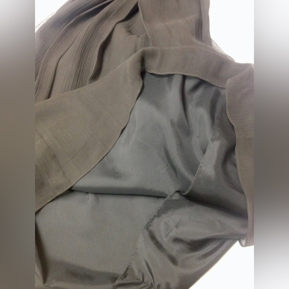 Maggy London Brown Cocktail Party Dress 8 Silk Chiffon Halter Top Empire Waist - Picture 8 of 8